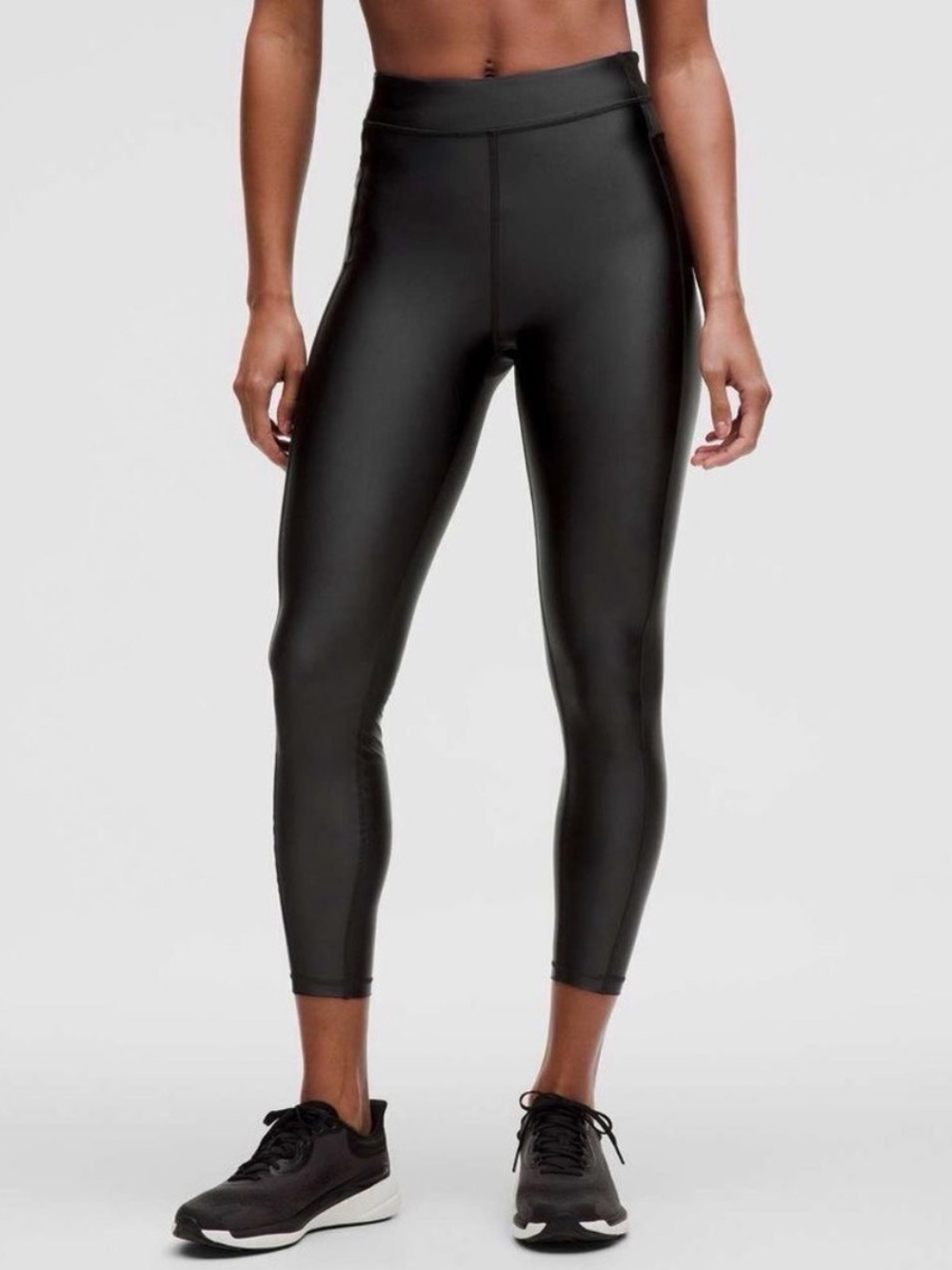 Lululemon X Peloton Sz 8 Satin Shine High-Rise Tight Leggings 25" Black